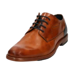 Leder Business Schnürer cognac