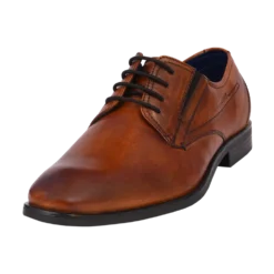 Leder Business Schnürer cognac