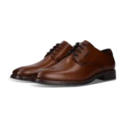 Leder Business Schnürer cognac