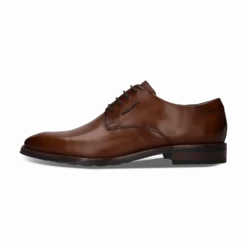Leder Business Schnürer cognac