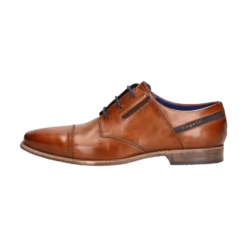 Leder Business Schnürer cognac