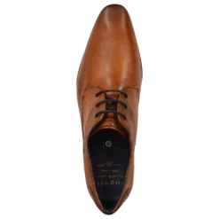 Leder Business Schnürer cognac