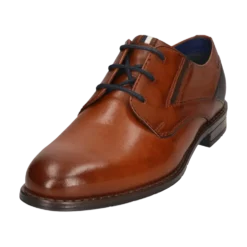 Leder Business Schnürer cognac