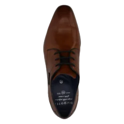 Leder Business Schnürer cognac
