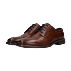 Leder Business Schnürer cognac