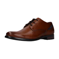 Leder Business Schnürer cognac