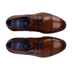 Leder Business Schnürer cognac