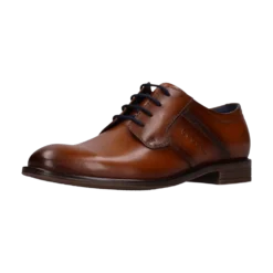 Leder Business Schnürer cognac