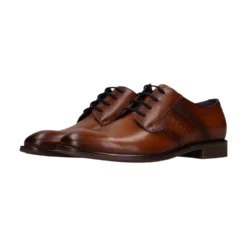 Leder Business Schnürer cognac