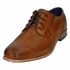Leder Business Schnürer cognac