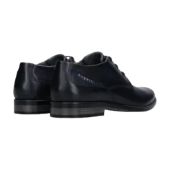 Leder Business Schnürer dunkelblau