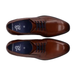 Leder Business Schnürer dunkelblau