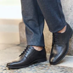 Leder Business Schnürer schwarz