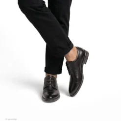 Leder Business Schnürer schwarz