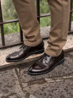 Leder Business Schnürer schwarz