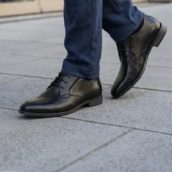 Leder Business Schnürer schwarz