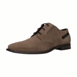 Leder Business Schnürer taupe