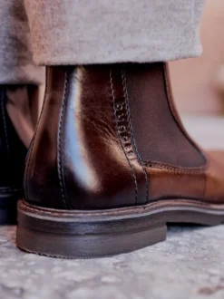 Leder Chelsea cognac