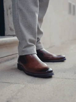 Leder Chelsea cognac