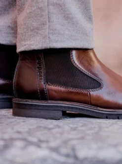 Leder Chelsea cognac