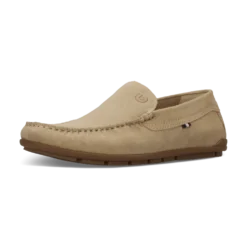 Leder Mokassin beige