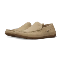 Leder Mokassin beige