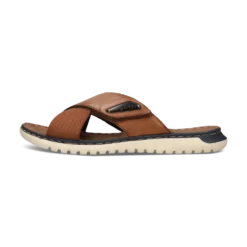 Leder Pantoletten cognac