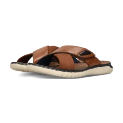 Leder Pantoletten cognac