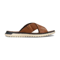 Leder Pantoletten cognac