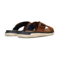Leder Pantoletten cognac