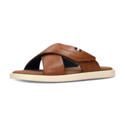 Leder Pantoletten cognac