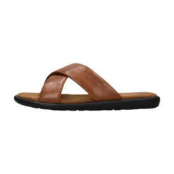 Leder Pantoletten cognac