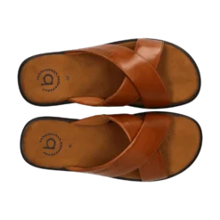 Leder Pantoletten cognac