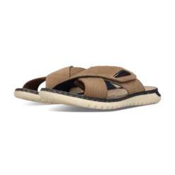 Leder Pantoletten dunkelblau