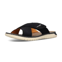 Leder Pantoletten dunkelblau