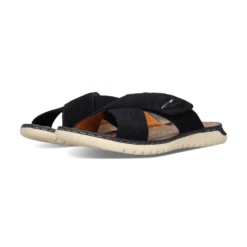 Leder Pantoletten dunkelblau