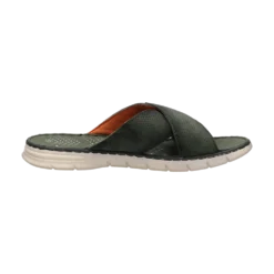 Leder Pantoletten grün