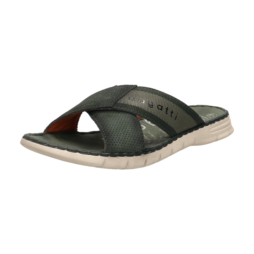 Leder Pantoletten grün