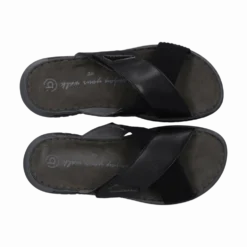 Leder Pantoletten schwarz