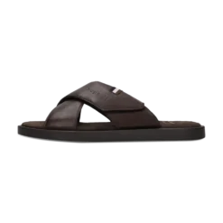 Leder Pantoletten schwarz