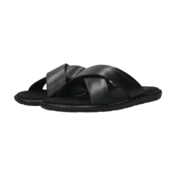 Leder Pantoletten schwarz