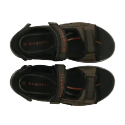 Leder Sandale dunkelgrün