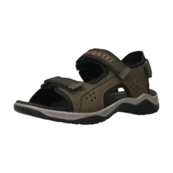Leder Sandale dunkelgrün