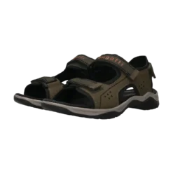 Leder Sandale dunkelgrün