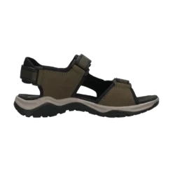 Leder Sandale dunkelgrün