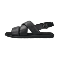 Leder Sandale schwarz