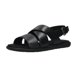 Leder Sandale schwarz