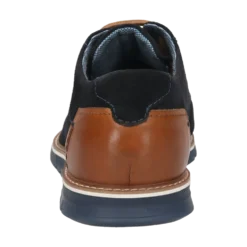 Leder Schnürer dunkelblau