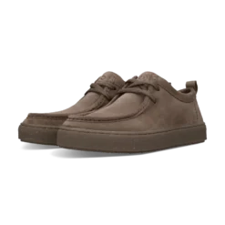 Leder Schnürer taupe