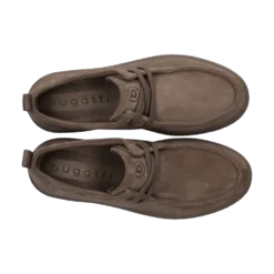 Leder Schnürer taupe